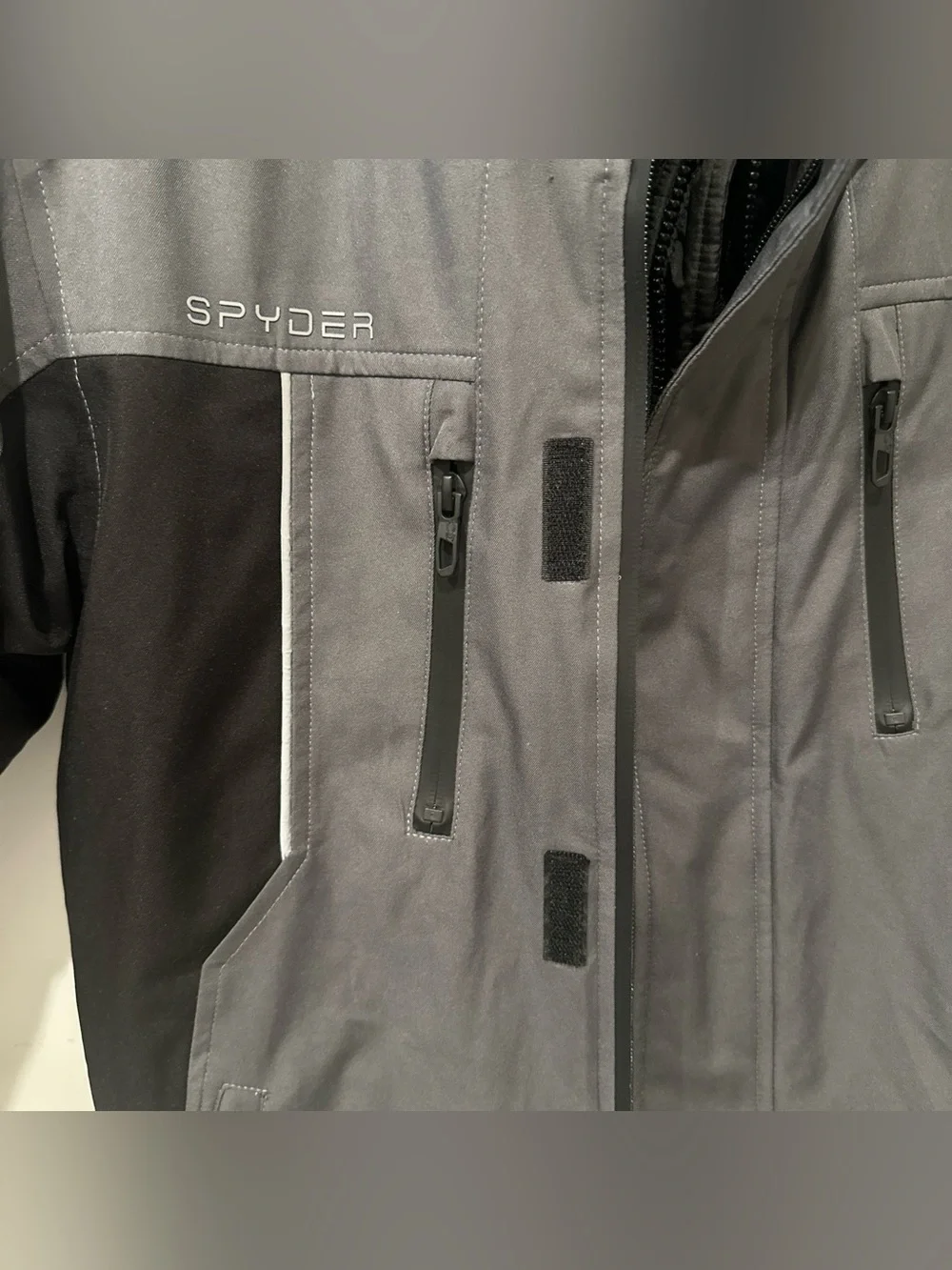 Spyder Boys 3-in-1 Systems Jacket Parka Detachable Hood Black Grey New M (10/12)